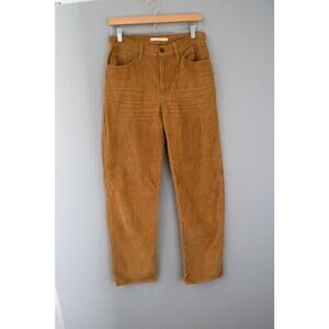 Levis 94 Baggy Pants Womens 27 Brown Corduroy Mid Rise